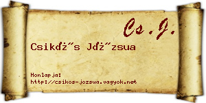 Csikós Józsua névjegykártya